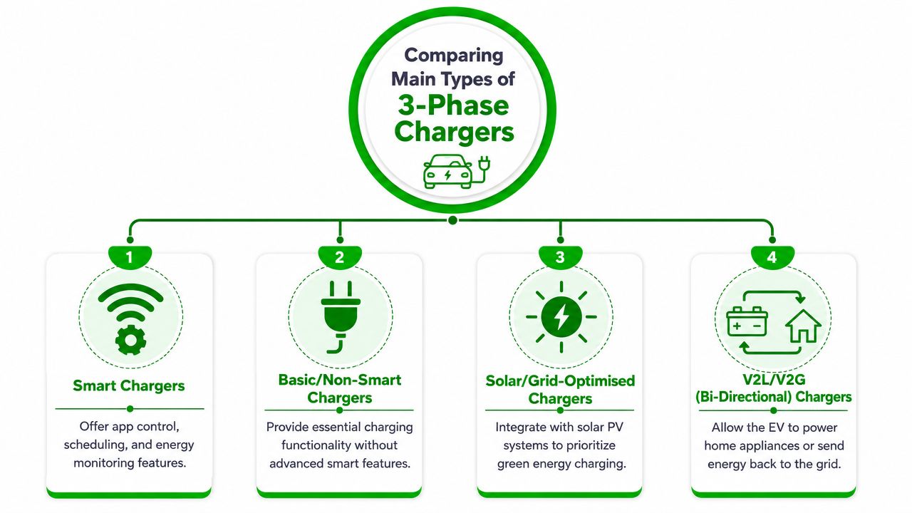 Comparing the Main Types of 3-Phase Chargers
