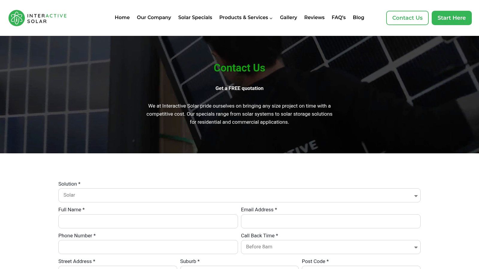Screenshot from https://interactivesolar.com.au/contact/