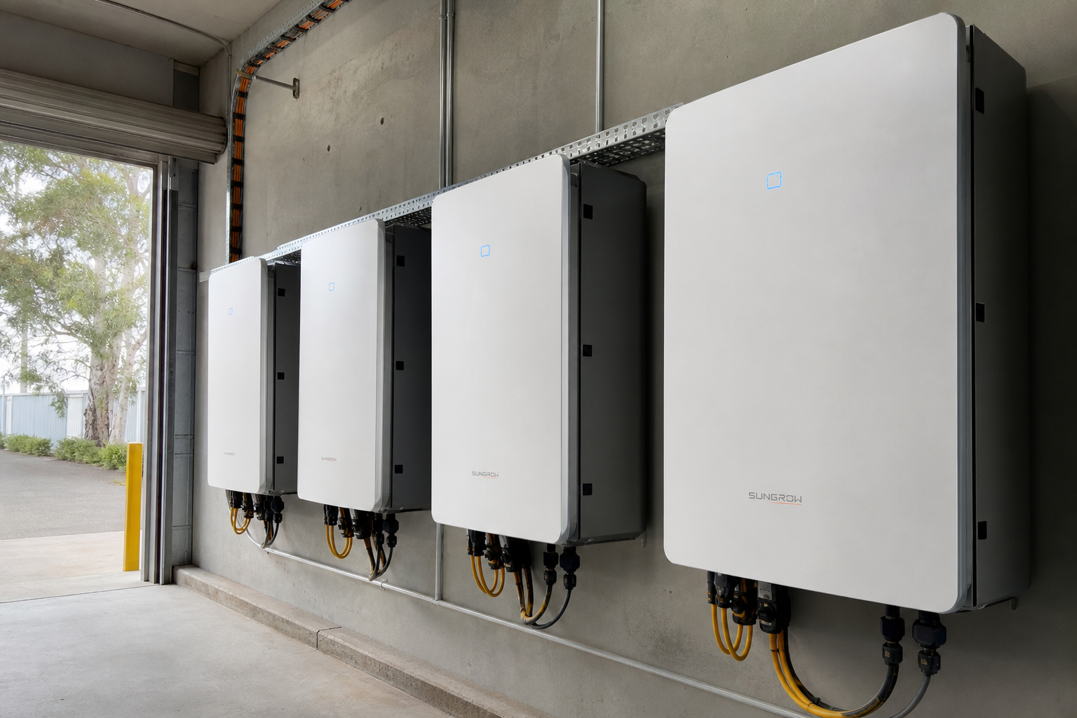 Commercial solar battery storage system installed in Sydney industrial facility