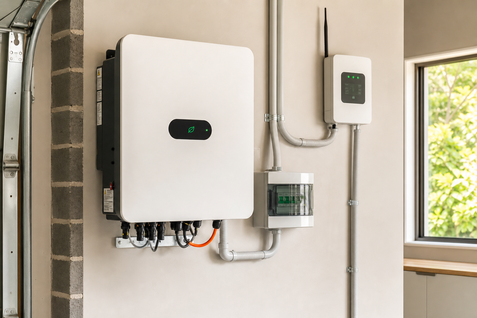 Solar inverter installed in a Western Sydney home garage by Interactive Solar