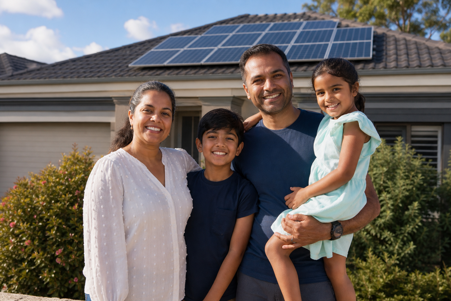 Parramatta family home with solar panels installed on the roof