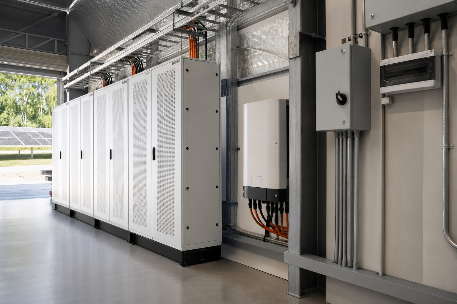 Commercial battery and solar inverter equipment in a Sydney industrial facility